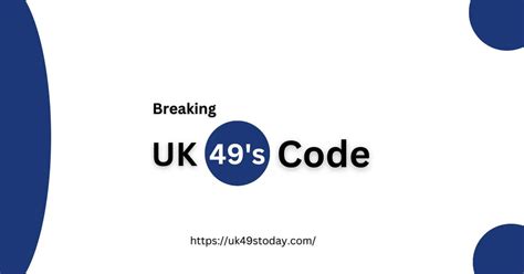 Uk49s code for today  Check on time and increase chances of wining